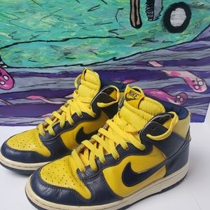 1999 nike dunk high michigan mens 7.5
